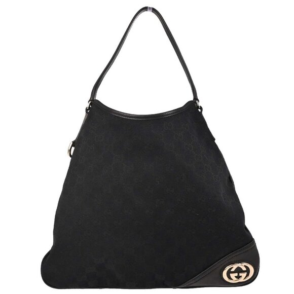 Gucci Black Canvas GG Interlocking Hobo Handbag 169947/214397 166136 - Picture 1 of 9